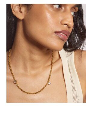 Lady Grey Crystal Tilt Necklace